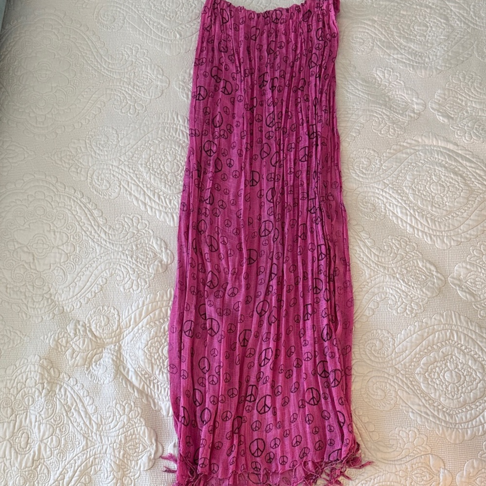 Pink Peace Sign Lightweight Scarf